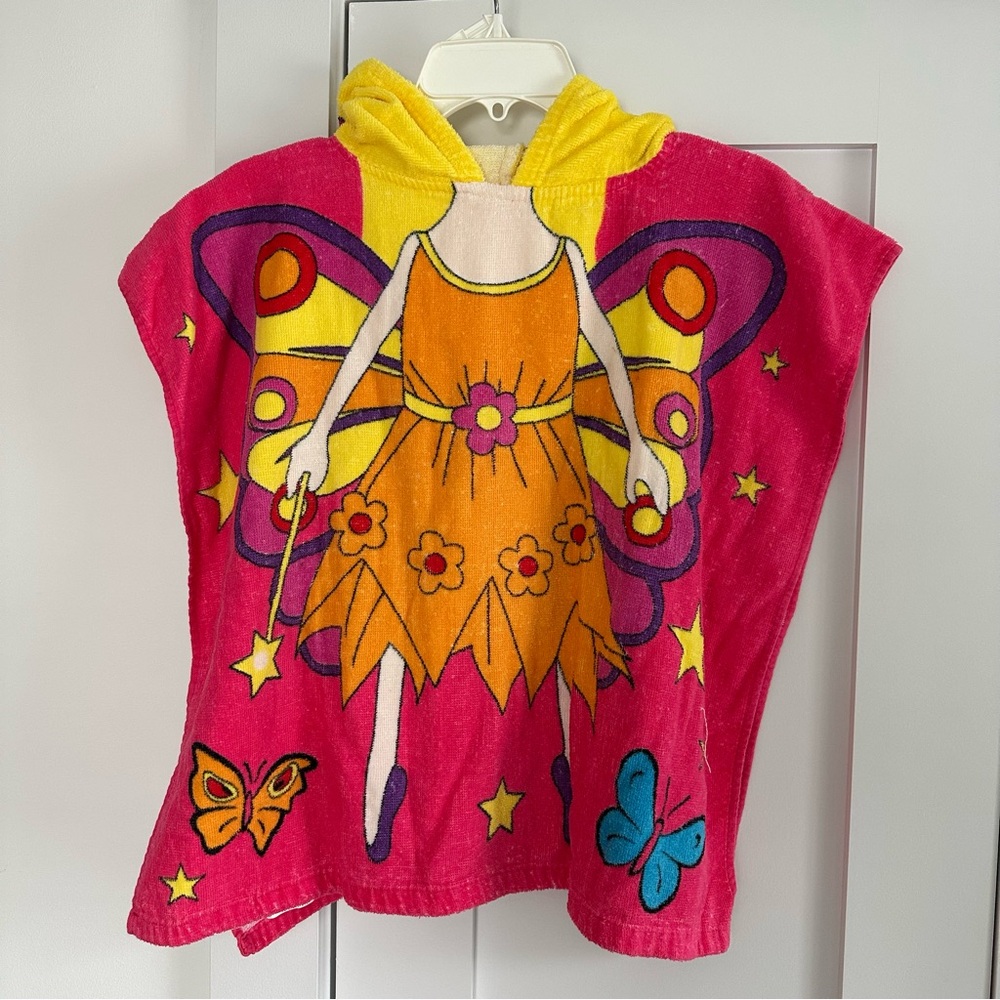 Little Girl’s Colorful Fairy Hooded Towel Poncho